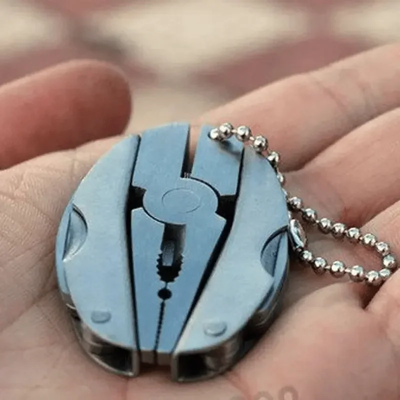 Power Key Tools - Stainless Steel Multi-Tool Pliers Keychain Portable