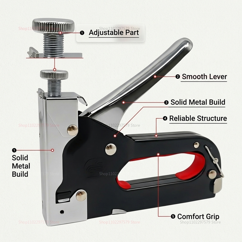 Heavy Duty 3 in 1 Stapler Nail - Staple Gun Electric ulasan dan harga