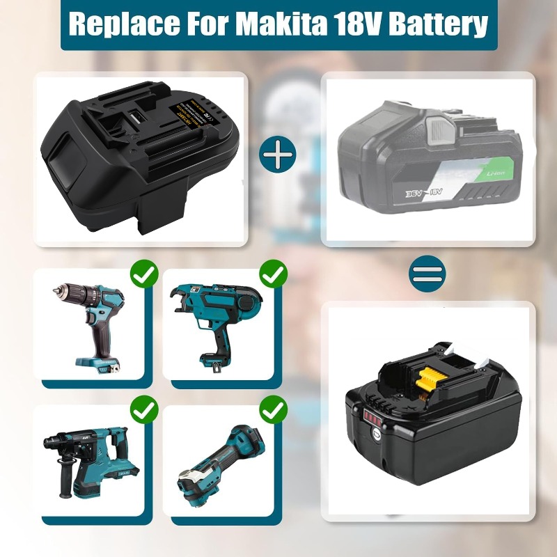 ALASICKA Battery Adapter HK18M - Power Tools Battery Adapter ulasan dan harga