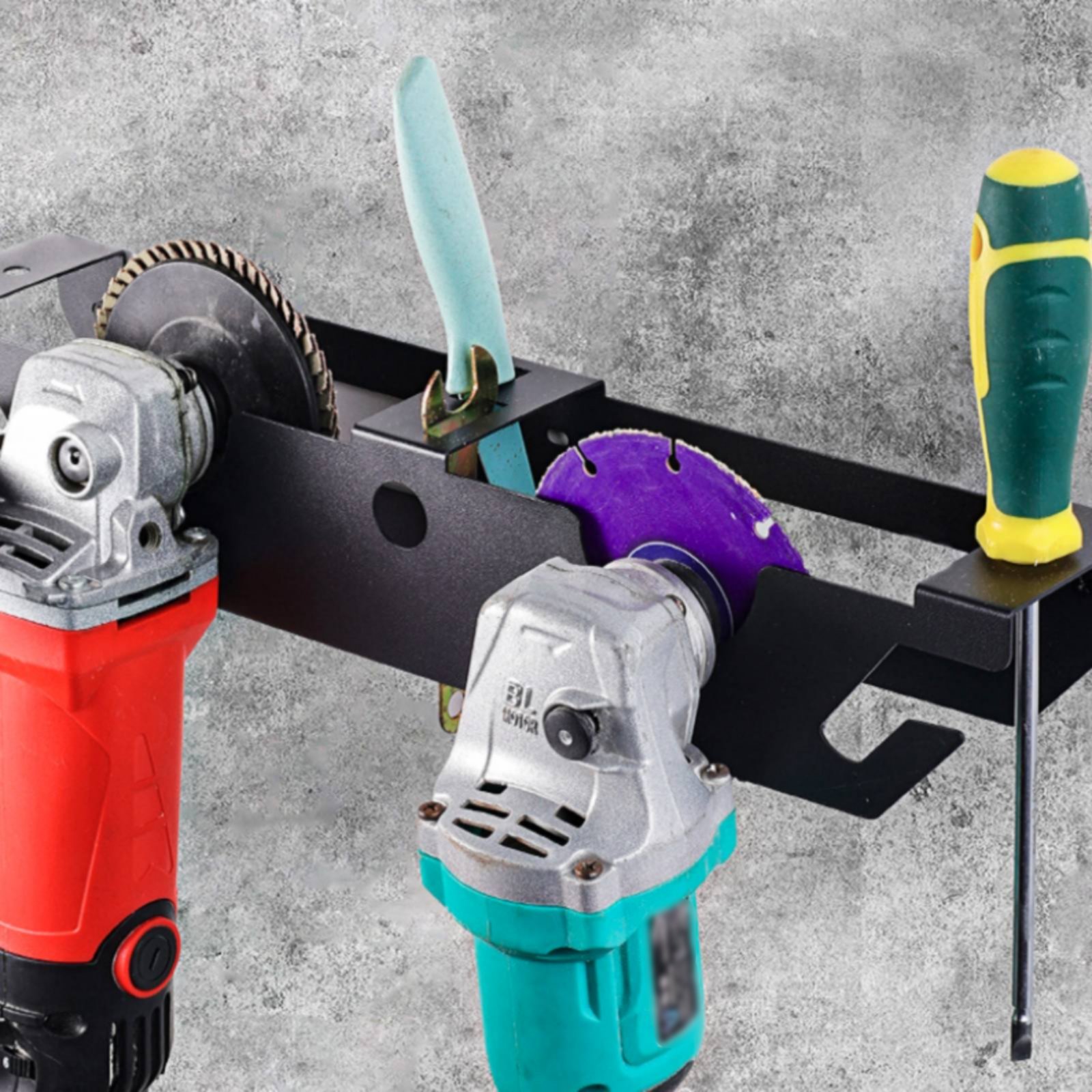 4 Bay Angle Grinder Rack Heavy - Power Tools Organizer ulasan dan harga
