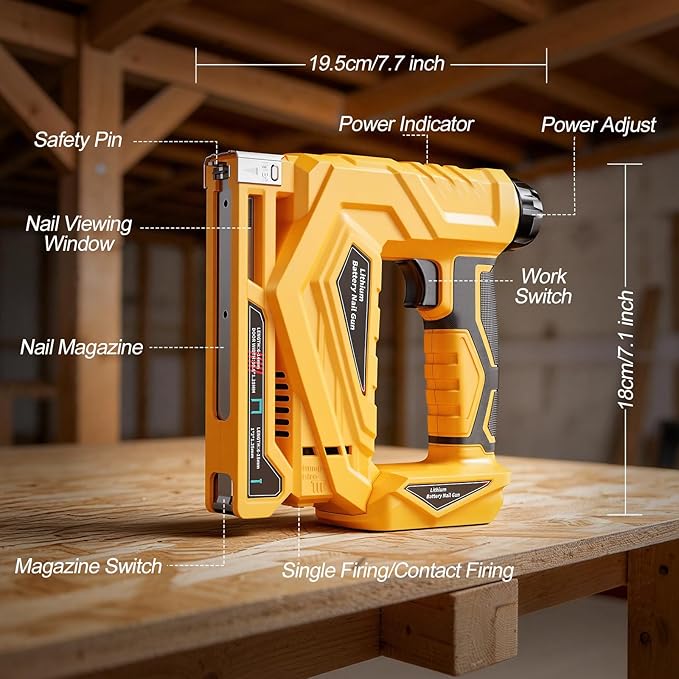 YEARTOP 2 Mode Electric Nailer - Staple Gun Electric ulasan dan harga