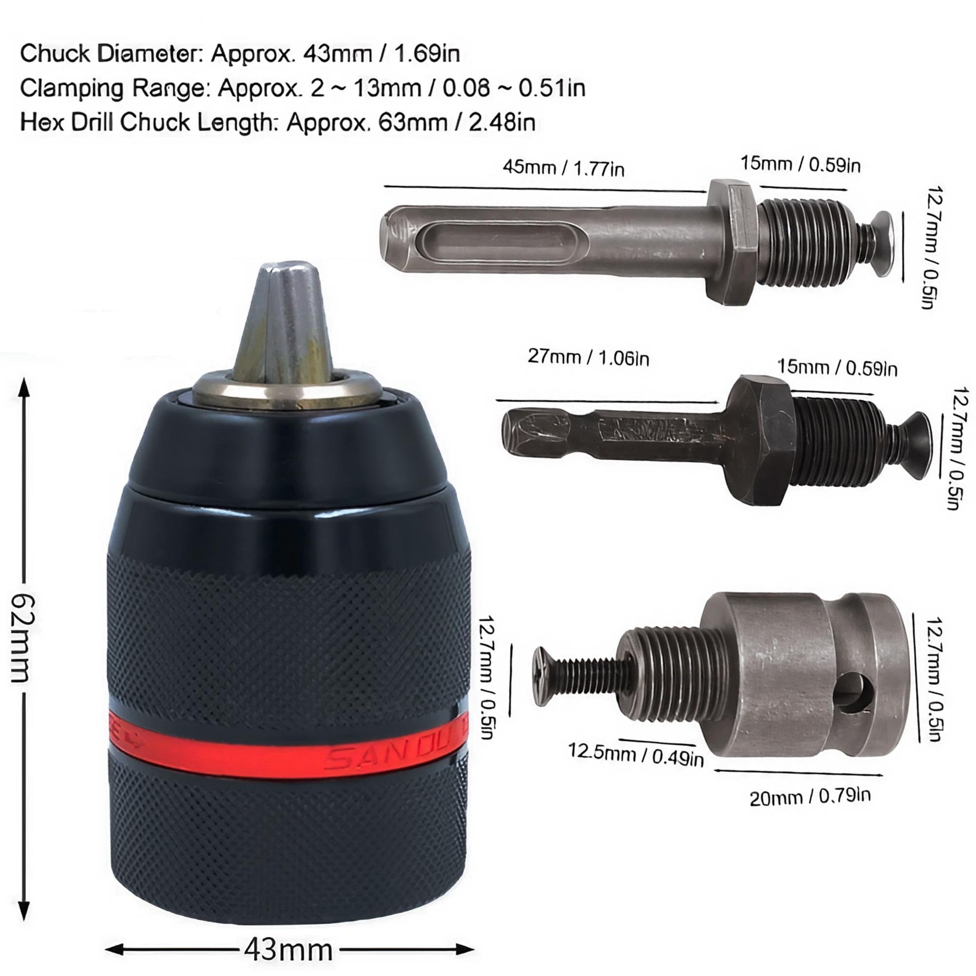Keyless Drill Chuck Impact Dri - Power Xchange Tools ulasan dan harga