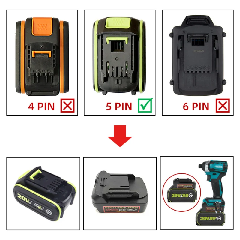 Lithium Battery Adapter Conver - Power Tools Battery Adapter ulasan dan harga